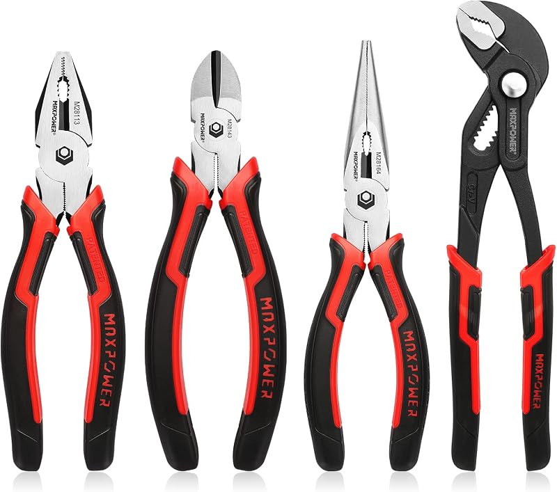 Set 4 Pzas Alicates Lineman Diagonales Punta Aguja