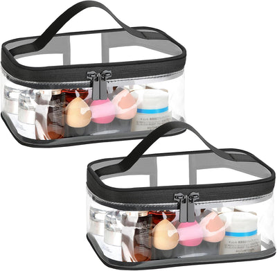 2 bolsas maquillaje transparentes TSA aprobadas