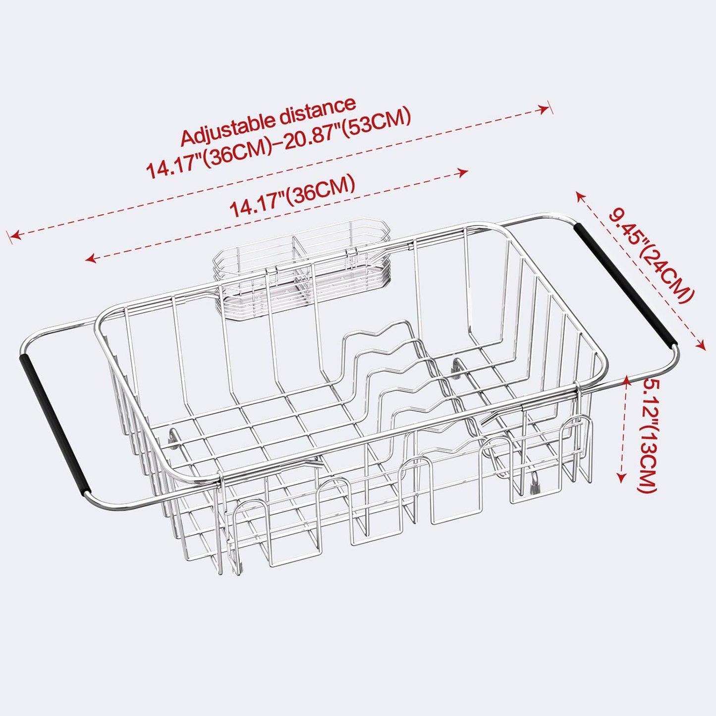 Escurridor platos acero inox extensible para cocina