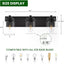 Lámpara baño 3 luces negro vidrio transparente 22"