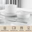 Set 6 Pzas Vajilla Porcelana Blanca Resiste Astillamientos