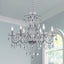 Lámpara colgante moderna de cristal 6 luces 23"