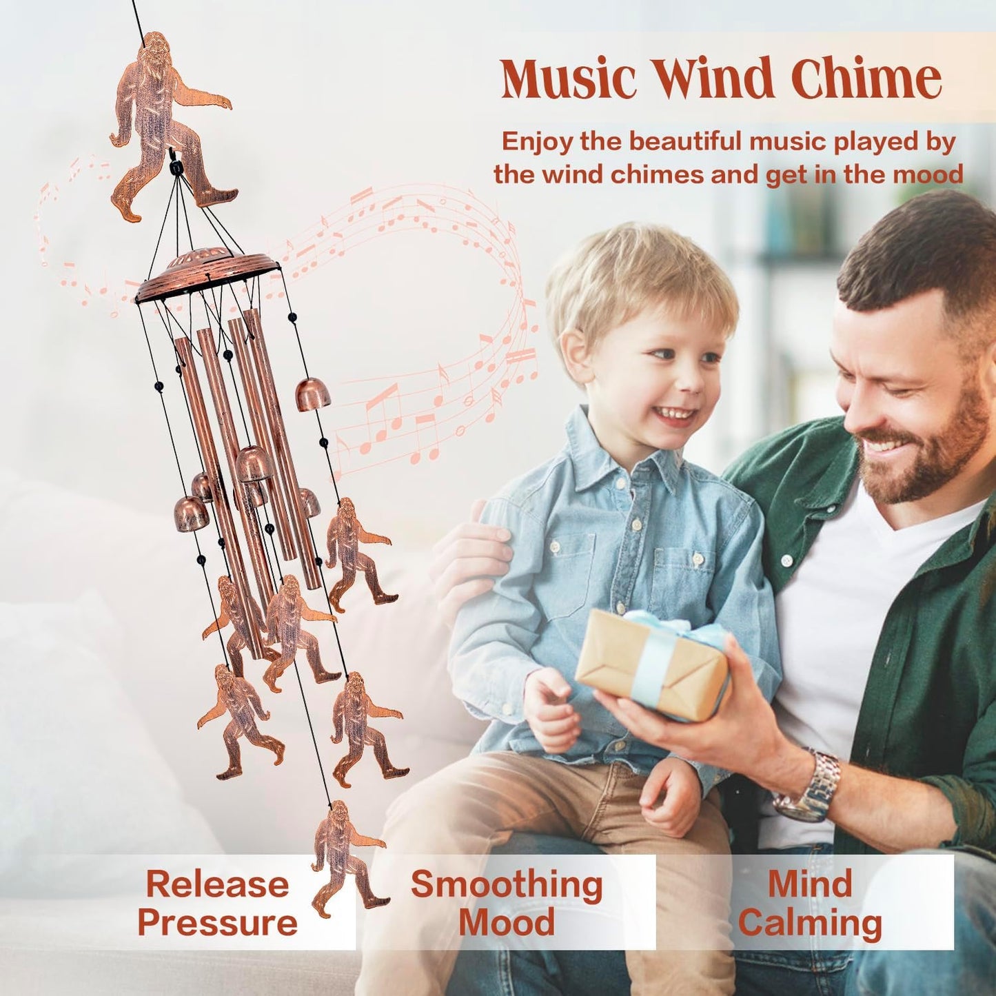 Campanillas de viento Bigfoot para exterior e interior