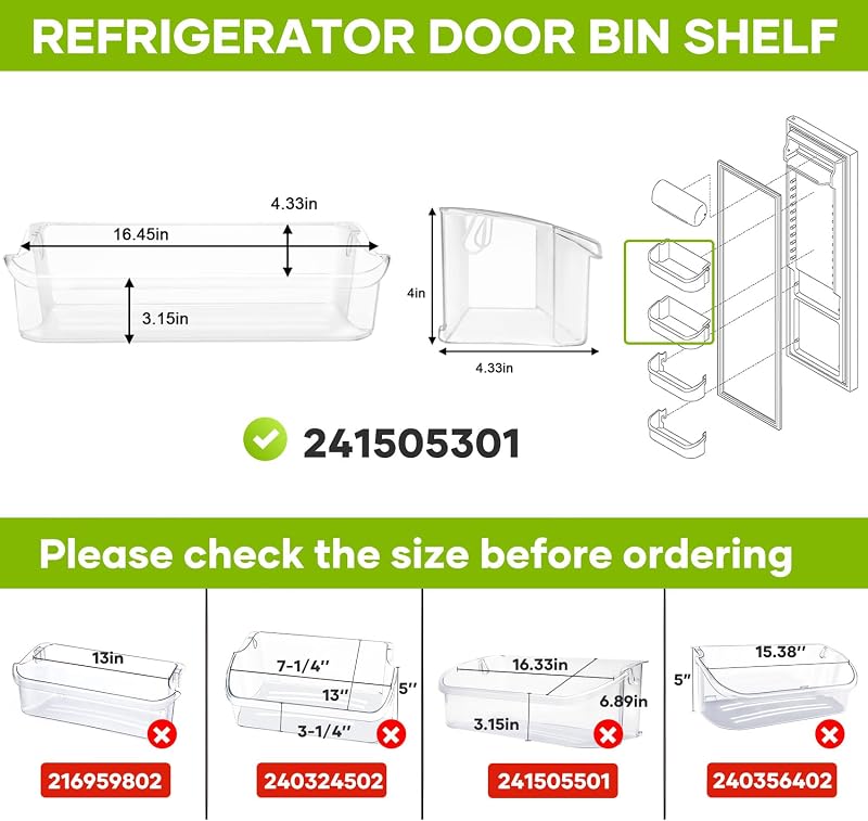 Estante puerta refrigerador comp Frigidaire 2 unidades