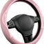 Funda volante cuero rosa ajuste universal 14.5-15.5"