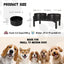 Set cuencos elevados cerámica perros con soporte acero inox
