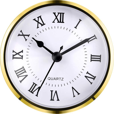 Reloj cuarzo 3.543pulg dorado con números romanos