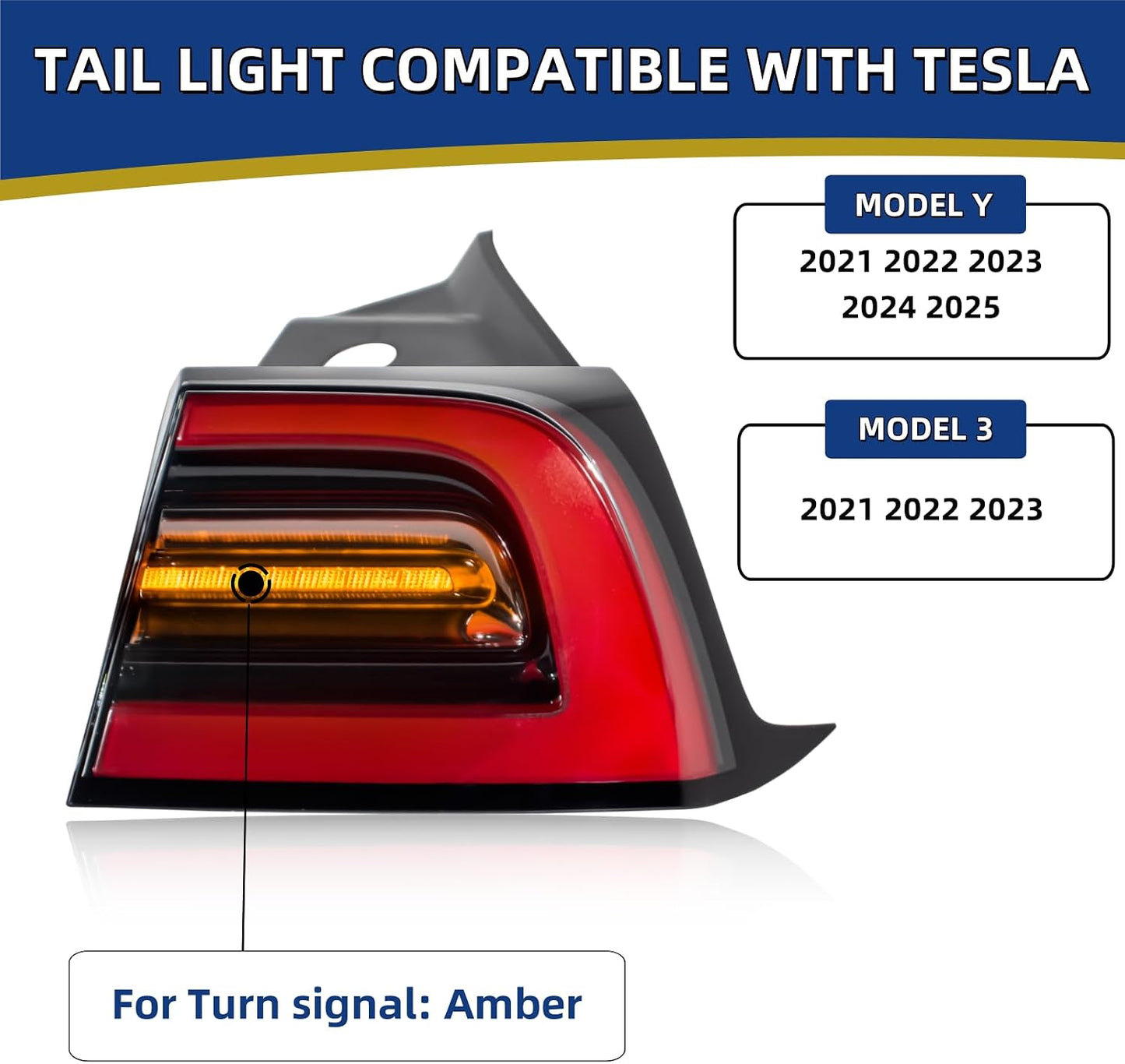 Luz trasera LED 4 pines comp Tesla Model 3 2020-24