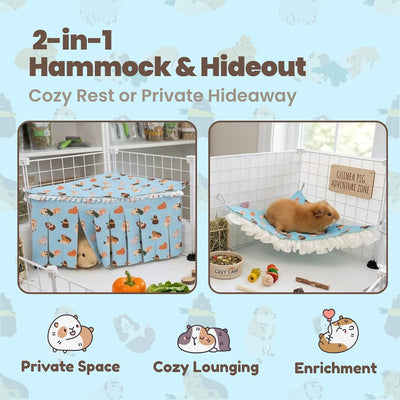 Hamaca 2en1 para conejillo cama colgante gruesa resistente