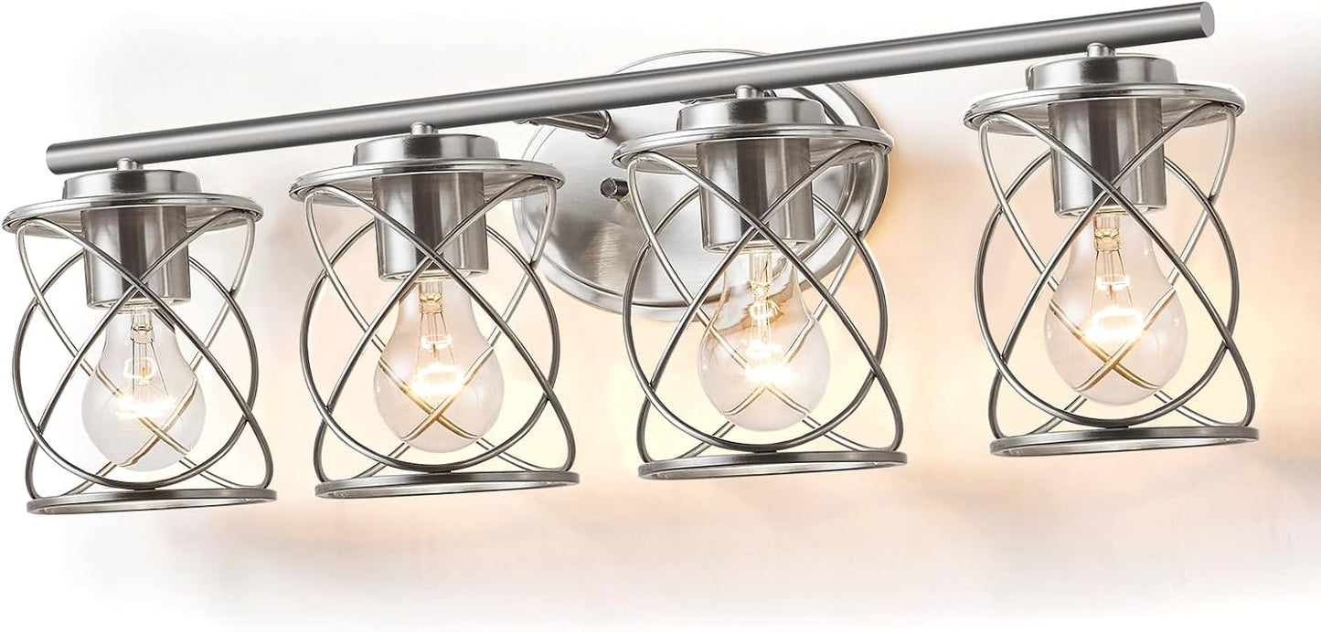 Lámpara pared moderna 4 luces para espejo cocina sala