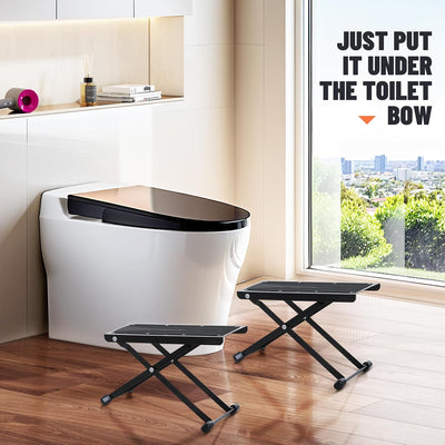 Taburete inodoro plegable ajustable 5-10pulg más estable