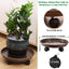 4 Soportes Plantas Ruedas 11.8pulg Base Plástico