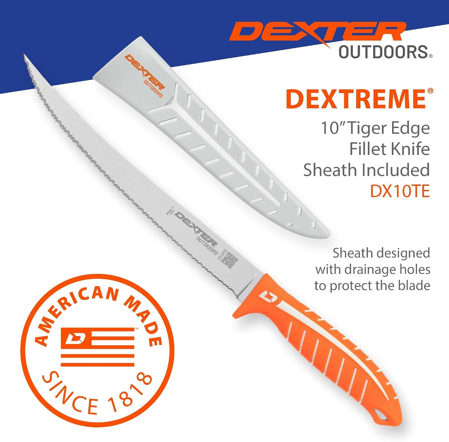 Cuchillo utilitario filete 10pulg bordes festoneados con