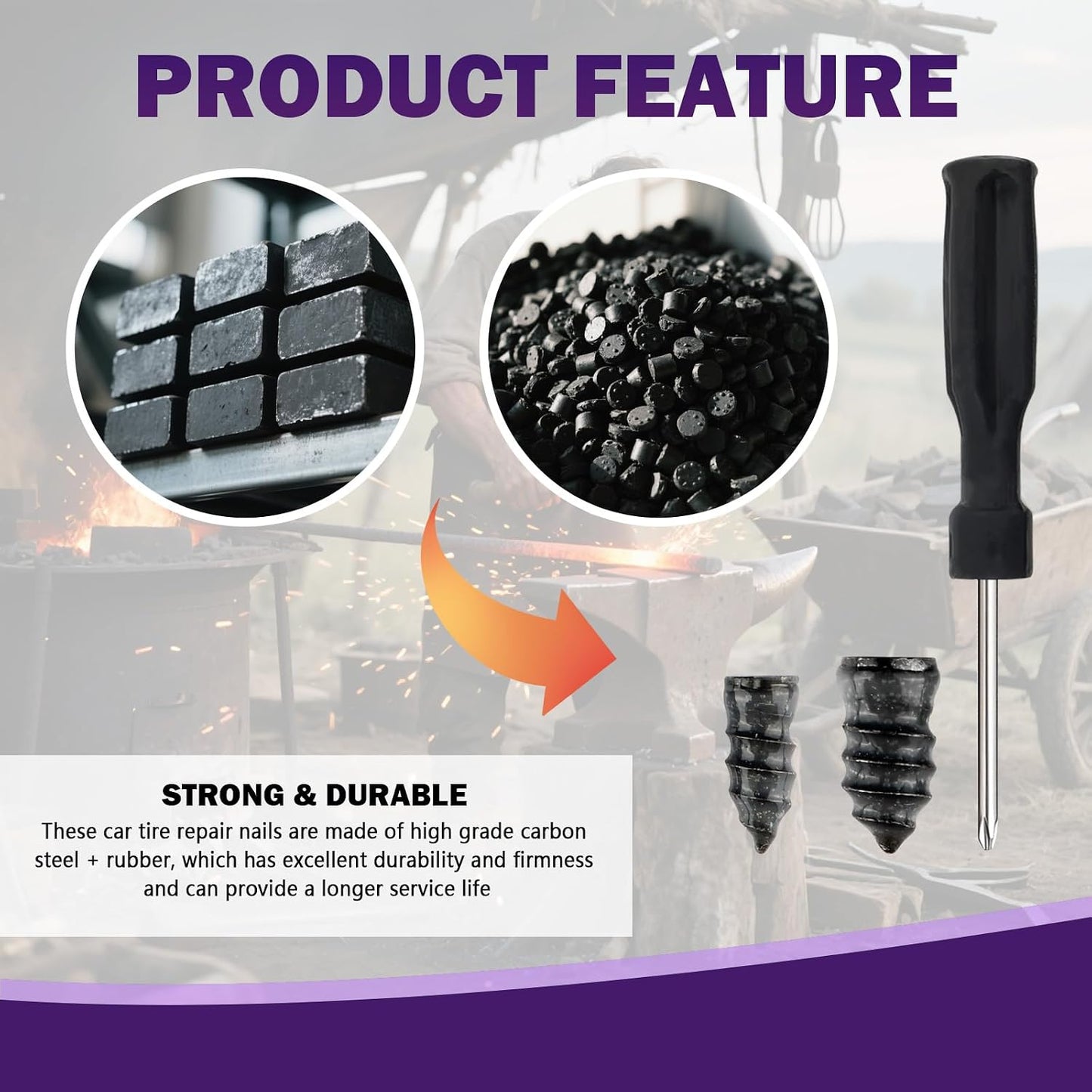 Kit 100 tapones neumáticos coche con destornillador