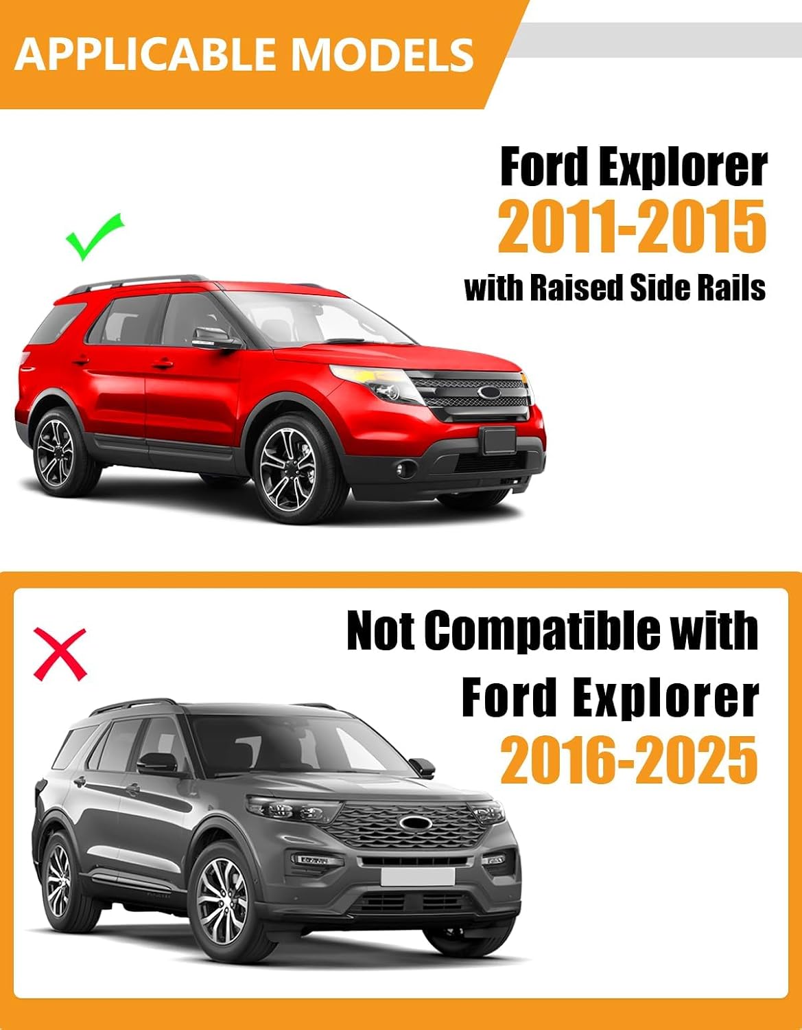 Barras techo bloqueables 300lb comp Ford Explorer