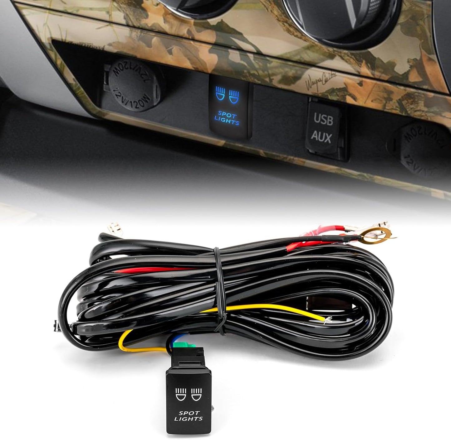 Kit arnés LED interruptor pulsador Toyota 06-24