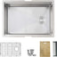 Fregadero cocina acero inox 27x19pulg con rejilla y tabla
