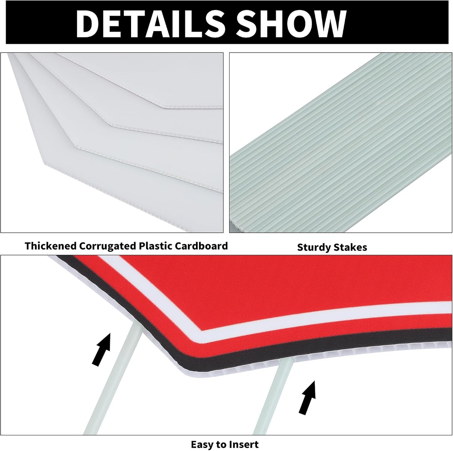 Letrero plástico impermeable patio 16" rojo