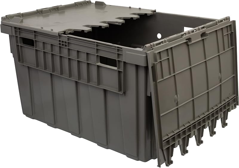 Caja plástico apilable con tapa 50