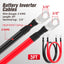 Cable batería 2 AWG 3 pies 3/8" para inversor automotriz