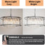 Candelabro redondo moderno 23.6pulg 6 luces metal negro
