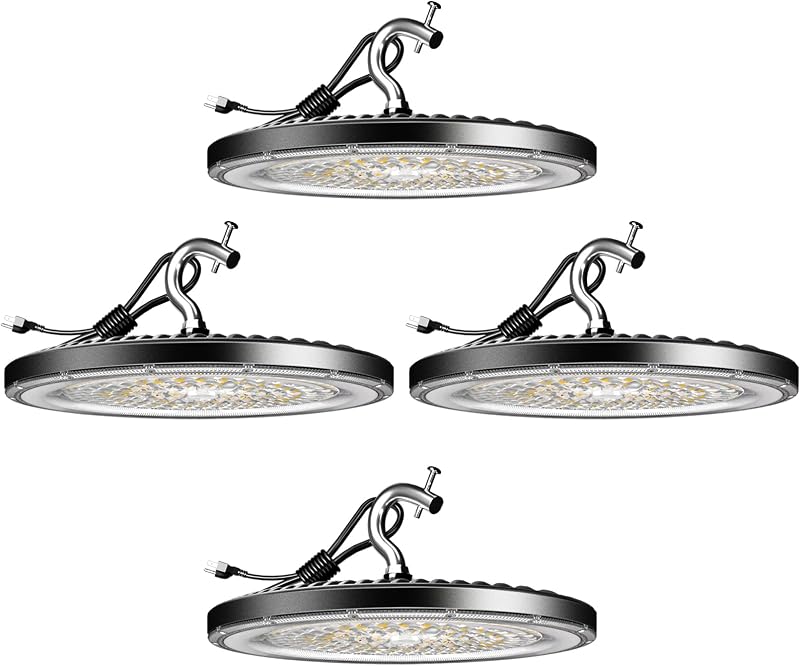 Luz LED UFO 200W 5000K para granero set 4