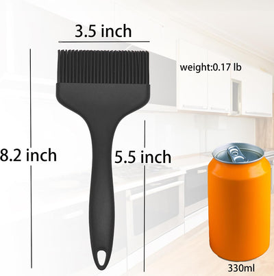 2 Pzas Cepillos Silicona para Barbacoa Teppanyaki Negro