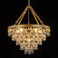Candelabro cristal 6 luces dorado 20pulg para comedor