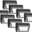 8 Luces LED Pared 200W IP65 Luz Blanca 5000K Exterior