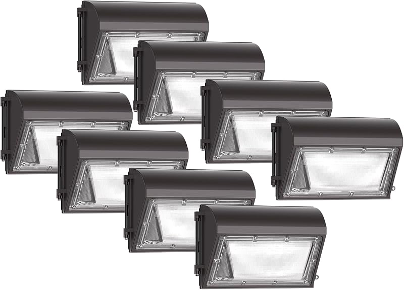 8 Luces LED Pared 200W IP65 Luz Blanca 5000K Exterior
