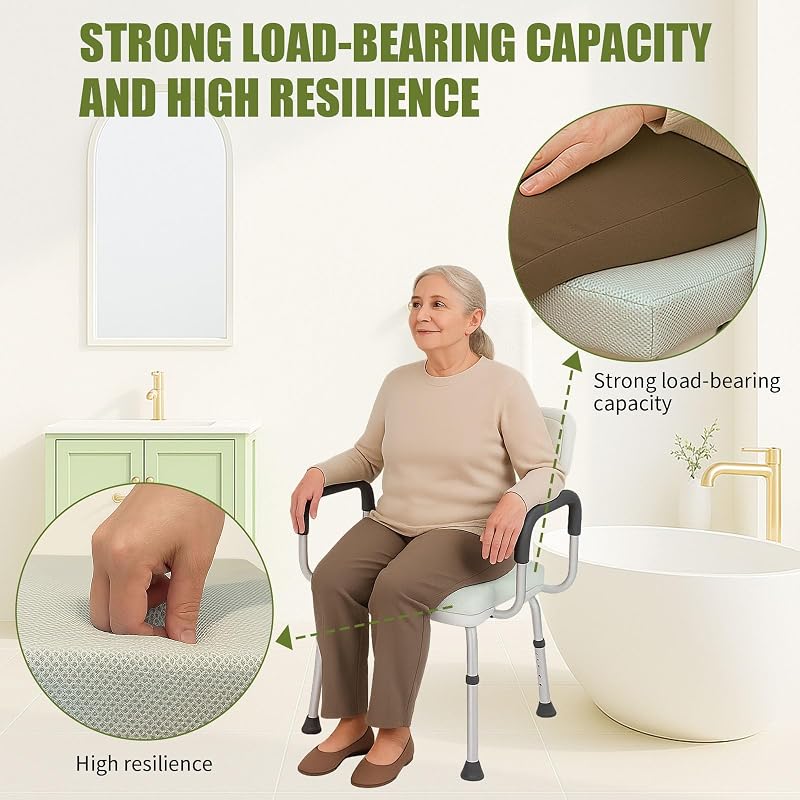 Cojín asiento ducha fibra 4D lavable rápido gris claro