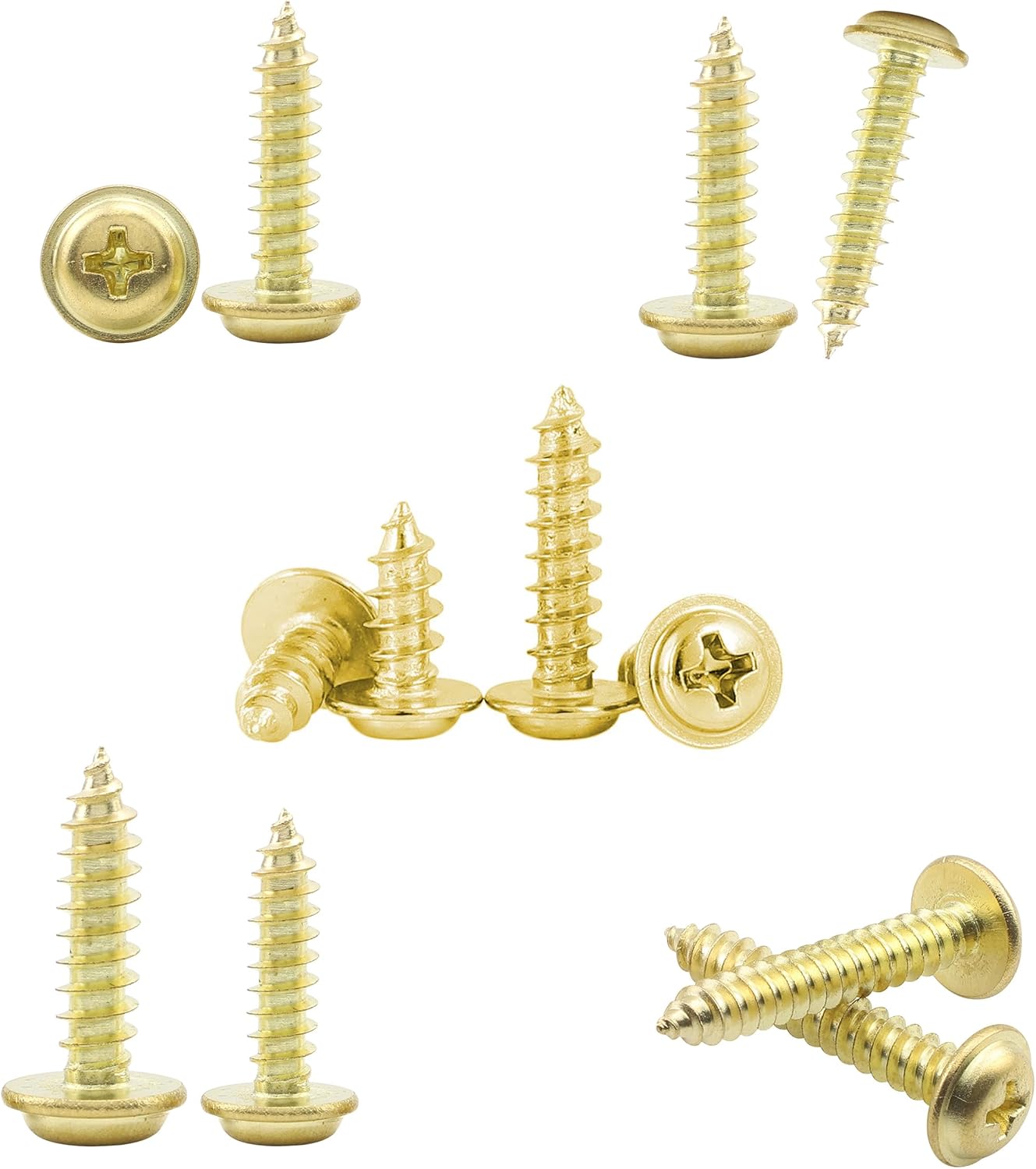 Kit 900 autorroscantes acero inox 304 galvanizado pseudo oro