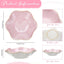 8 Pzas Plato Cerámica Hoja Loto Soporte Joyas Blanco Rosa