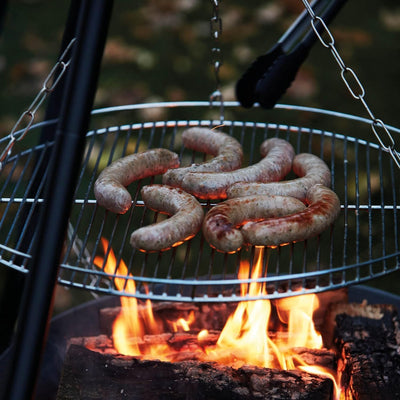 Cesta 20pulg cadena para parrilla fogata
