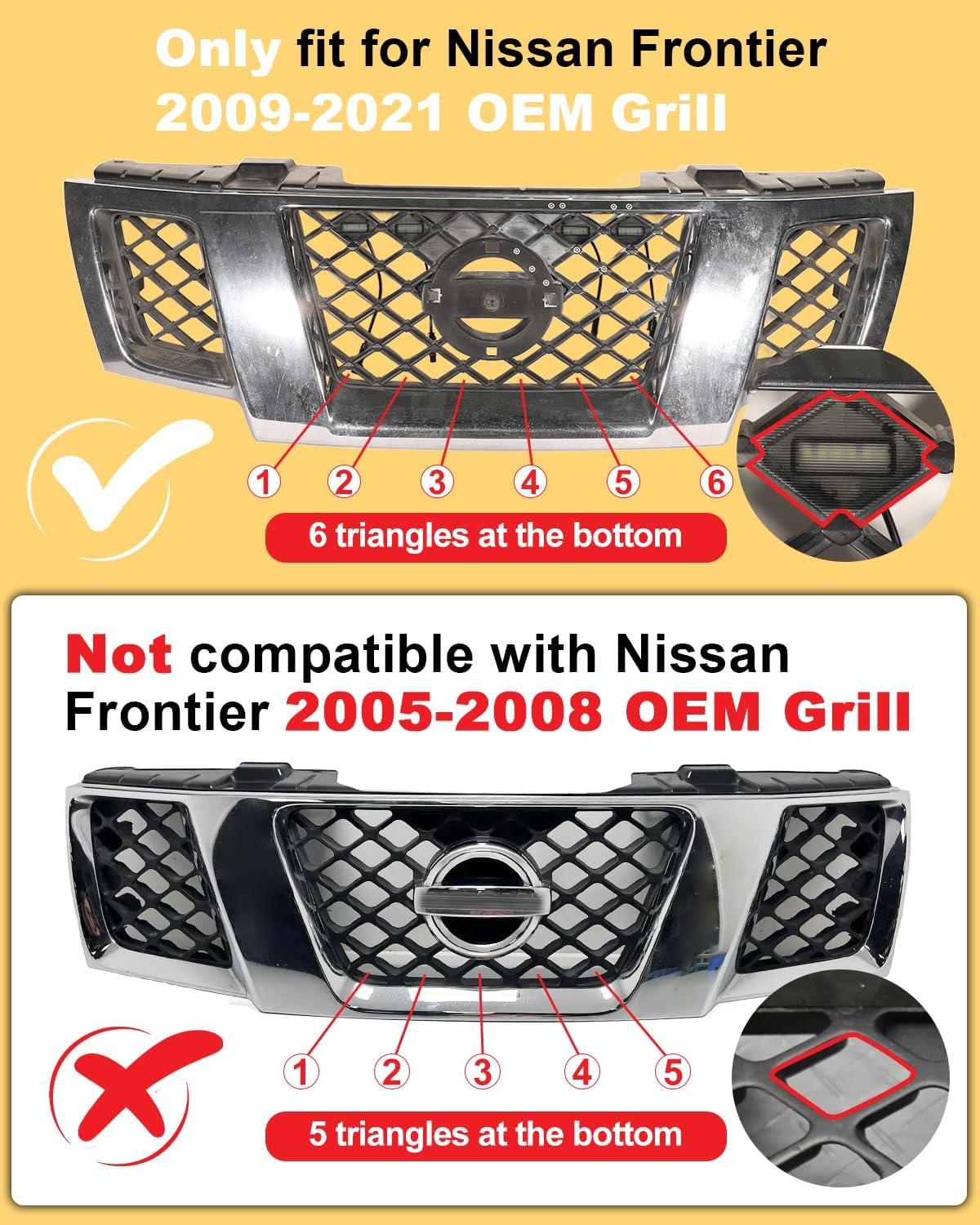 Luces LED parrilla Nissan Frontier 09-21 Raptor S Pro4X SL