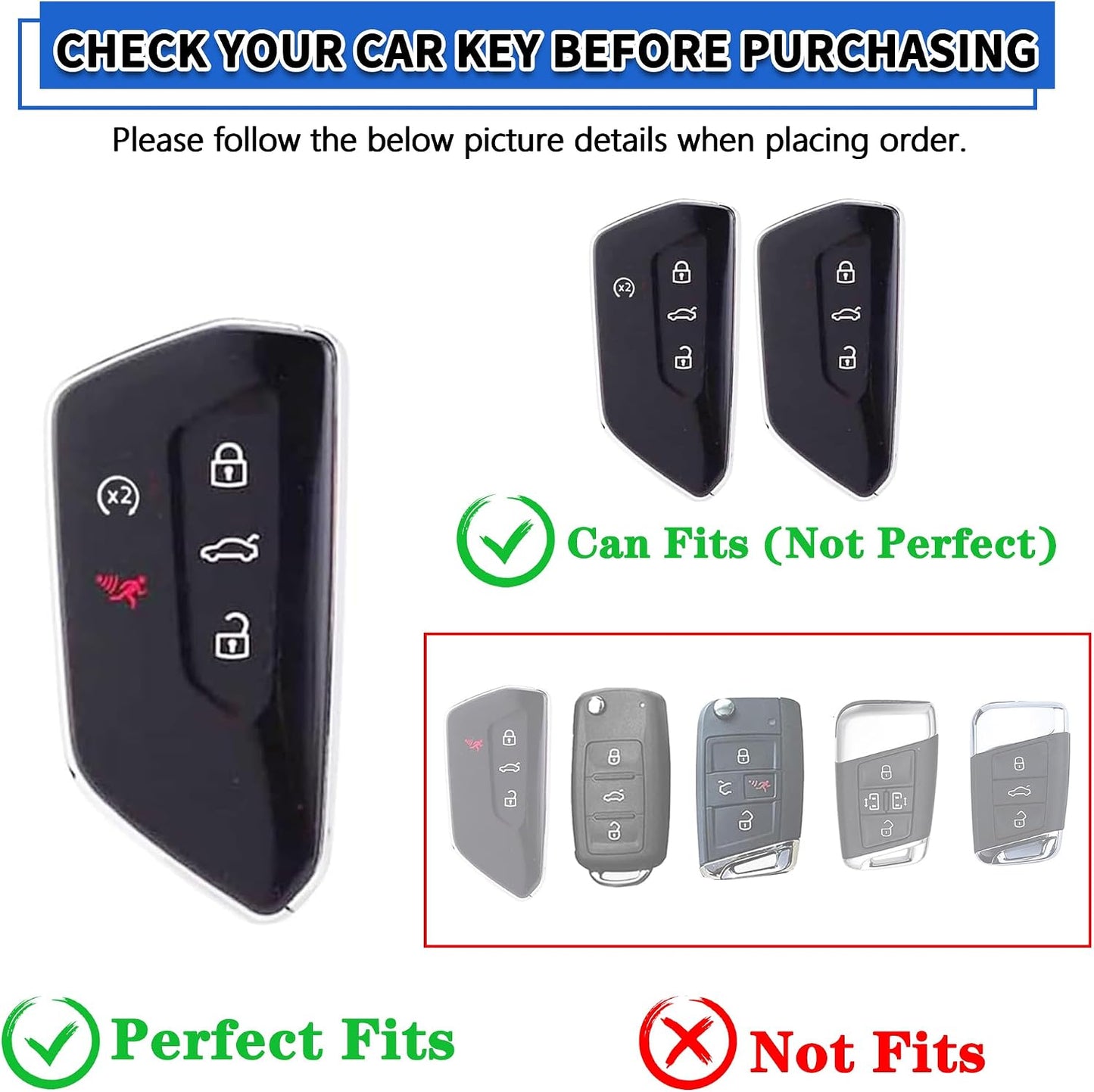 2 Fundas llavero VW de silicona 5 botones comp