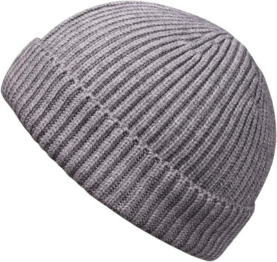 Gorro punto puño corto para hombre mujer cálido