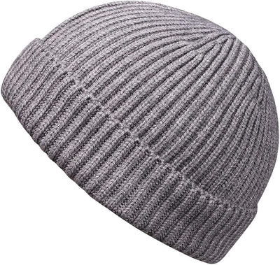 Gorro punto puño corto para hombre mujer cálido