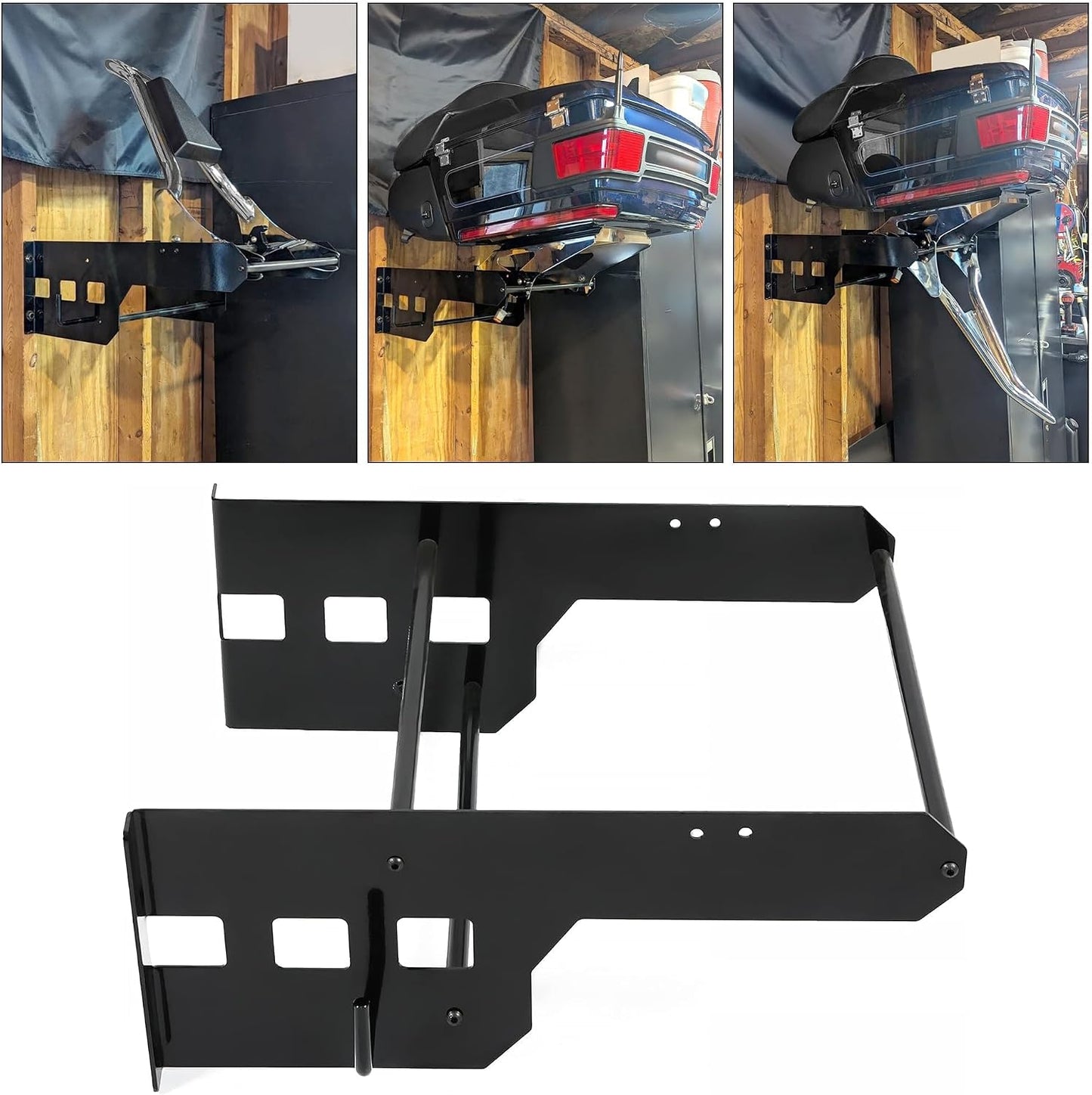 Soporte pared maletero motocicleta estante garaje Harley
