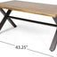 Mesa centro madera acacia acabado teca/metal rústico