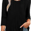 Blusa túnica mujer holgada cuello redondo mangas 3/4 casual