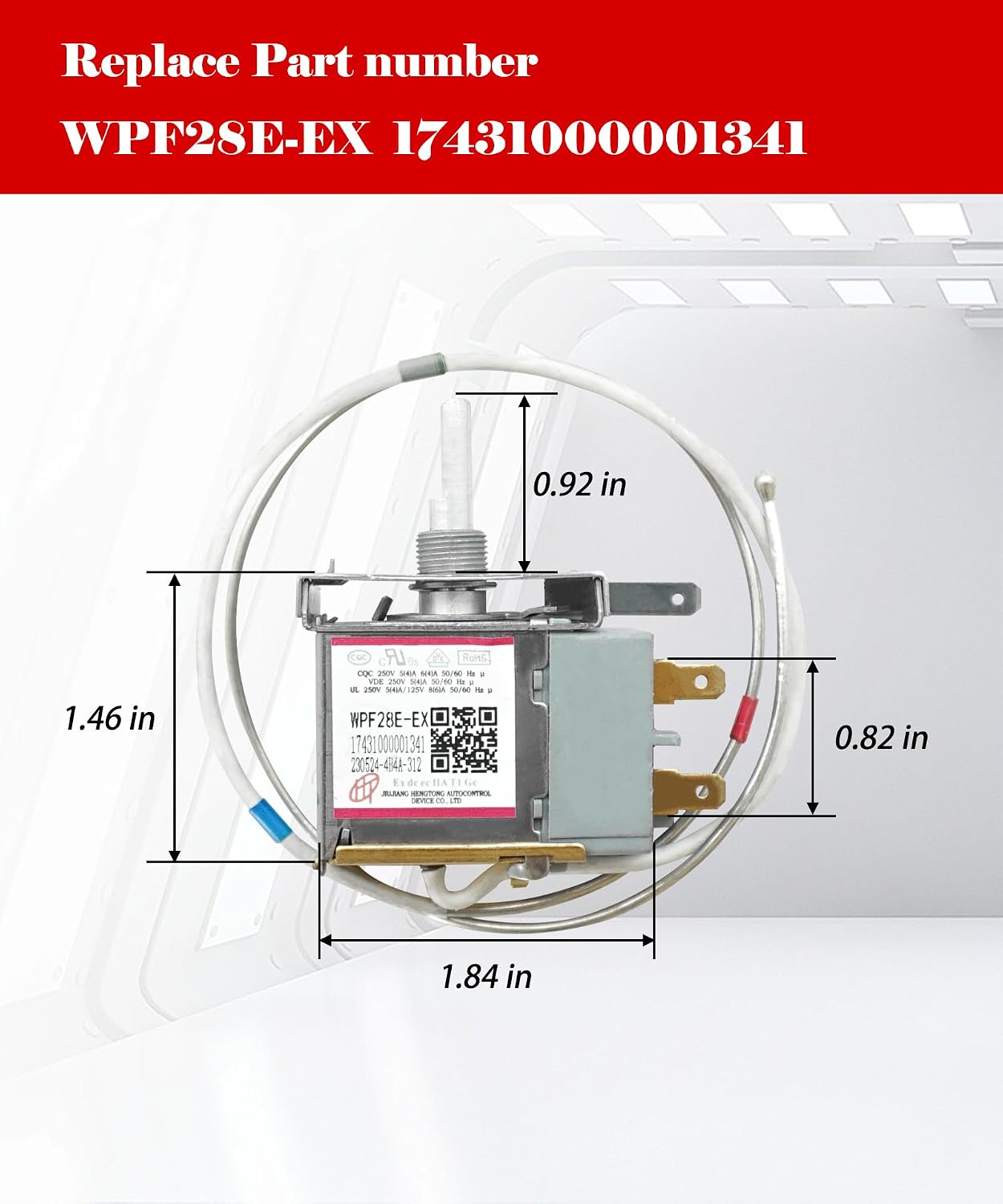 Termostato para congelador Midea Arctic King 2PinWPFE28L-L