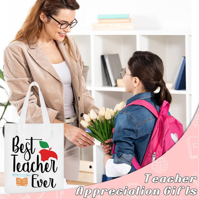 4 Pzas Bolsas Regalo para Profesores Mujer Navidad Blanco