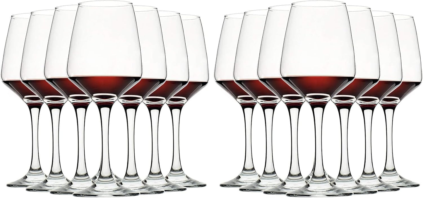 Set 8 Copas Vino 12oz Cristal Transparente Sin Plomo