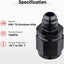 Adaptador hembra macho aluminio negro 1pc