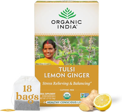 Té Tulsi orgánico indio apoyo inmune