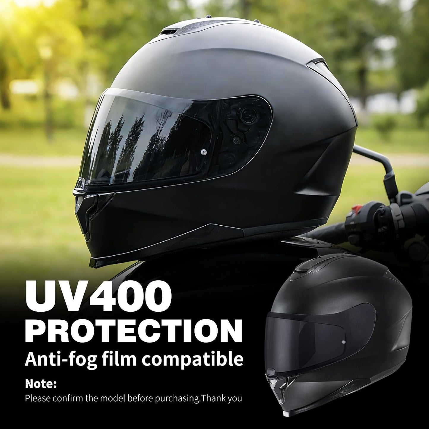 Visor casco motocicleta FG-17 FG-ST IS-17 HJ20M Negro