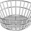 Cesta ceniza carbón huevo mediano grande acero inox asas parrilla