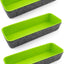 Contenedor fieltro 10.5x3.5" pack 3 color verde