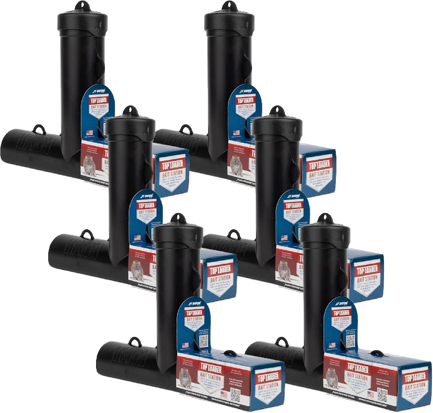 Trampa plástica carga superior 4.5x15.25x12 pulg para ratas set 6